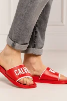 Чехли Calvin Klein Swimwear червен