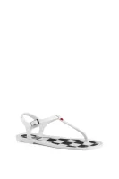 Checked Jelly Sandals Love Moschino бял