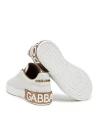 Кожено маратонки Dolce & Gabbana бял