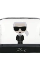 Козметична чантичка Ikonik Transparent Karl Lagerfeld черен