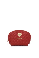 Heart Quilted Cosmetic Bag Love Moschino червен