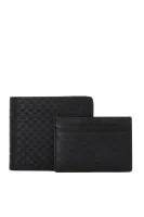 Wallet + Business Card Holder BOSS BLACK черен