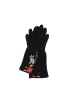Woolen Gloves Caribou Touch Screen Desigual черен