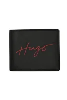 Кожен портфейл Handwritten_Trifold HUGO черен