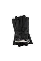 Leather gloves for smartphone Karl Lagerfeld черен