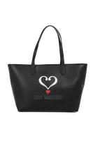 Embossed Heart Shopper bag Love Moschino черен