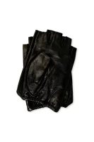 Кожено ръкавици Karl Lagerfeld черен