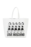 Shopper bag Love Moschino бял