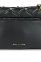Кожена дамска чанта за рамо MINI KENSINGTON Kurt Geiger черен