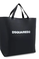 Кожена дамска чанта Dsquared2 черен