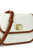 Дамска чанта за рамо с добавка кожа TWINSET бежов