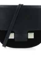 Кожена дамска чанта за рамо Carine BOSS BLACK черен