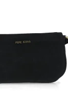 Кожена дамска чанта за рамо FATIMA Pepe Jeans London черен