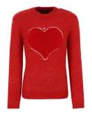 Пуловер | Regular Fit | с добавка вълна Guess червен