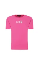 Тениска F-ICON MAGLIETTA | Regular Fit Dsquared2 розов