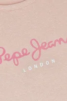 Тениска HANA GLITTER | Regular Fit Pepe Jeans London пудренорозов