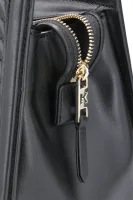 Кожена чанта за рамо Karl Lagerfeld черен