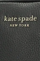 Кожена дамска чанта за рамо Kate Spade черен