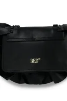 Кожена чанта за рамо Red Valentino черен