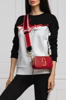 Кожена дамска чанта за рамо Snapshot Marc Jacobs бордо