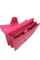 Кожена дамска чанта за рамо LOVE ONE MINI CL NAPPA VERNICI Pinko розов