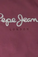 Тениска HANA GLITTER | Regular Fit Pepe Jeans London бордо
