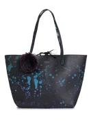Double sided Shopper bag + organizer Bols Capri Split Desigual черен