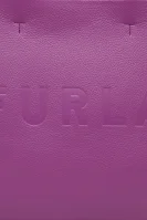 Кожена дамска чанта Furla лилав