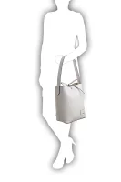 Дамска чанта + несесер Calvin Klein кремав