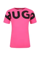 Тениска | Regular Fit HUGO KIDS розов