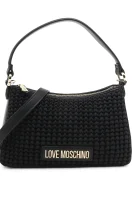 Чанта за рамо BORSA NYLON SMOCK NERO+ PU NERO Love Moschino черен