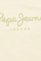 Тениска HANA GLITTER | Regular Fit Pepe Jeans London кремав
