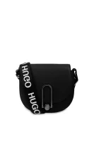Дамска чанта за рамо Uptown Saddle-L HUGO черен