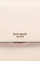 Кожена дамска чанта за рамо Kate Spade кремав