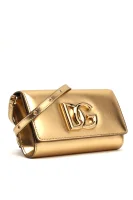 Кожена дамска чанта за рамо Dolce & Gabbana златен
