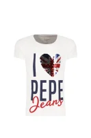 Тениска MACA | Regular Fit Pepe Jeans London бял