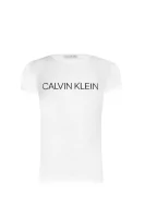 Тениска iNSTITUTIONAL | Slim Fit CALVIN KLEIN JEANS бял