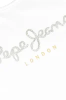 Тениска HANA GLITTER | Regular Fit Pepe Jeans London бял