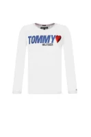Блуза Tommy Heart | Regular Fit Tommy Hilfiger бял