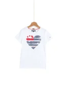 Flag heart T-shirt  Tommy Hilfiger бял