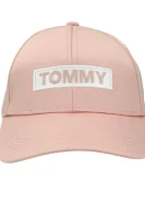 Бейзболна шапка SATIN Tommy Hilfiger пудренорозов