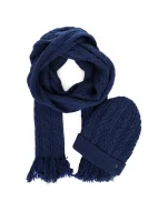 Luca Cable Beanie + Scarf Tommy Hilfiger тъмносин