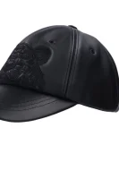 Кожена бейзболна шапка Kenzo черен