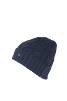New Cable Beanie Tommy Hilfiger тъмносин