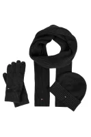 Beanie + scarf + gloves  Tommy Hilfiger графитен