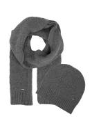Woolen beanie + woolen scarf Zanta HUGO сив