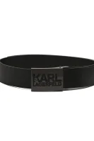 Кожен колан Karl Lagerfeld черен