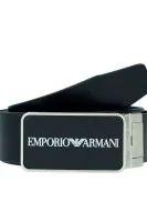 Кожен двулицев колан Emporio Armani черен