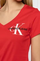 Тениска MONOGRAM | Regular Fit CALVIN KLEIN JEANS червен