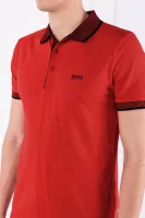 Поло/тениска с яка Paule 2 | Slim Fit | pima BOSS GREEN червен